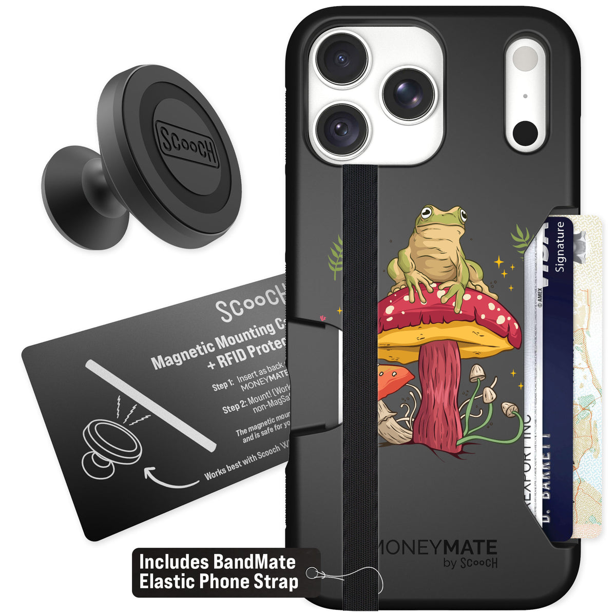 Scooch Moneymate Toadstool Frog for iPhone 18 Pro Max β Starter Bundle