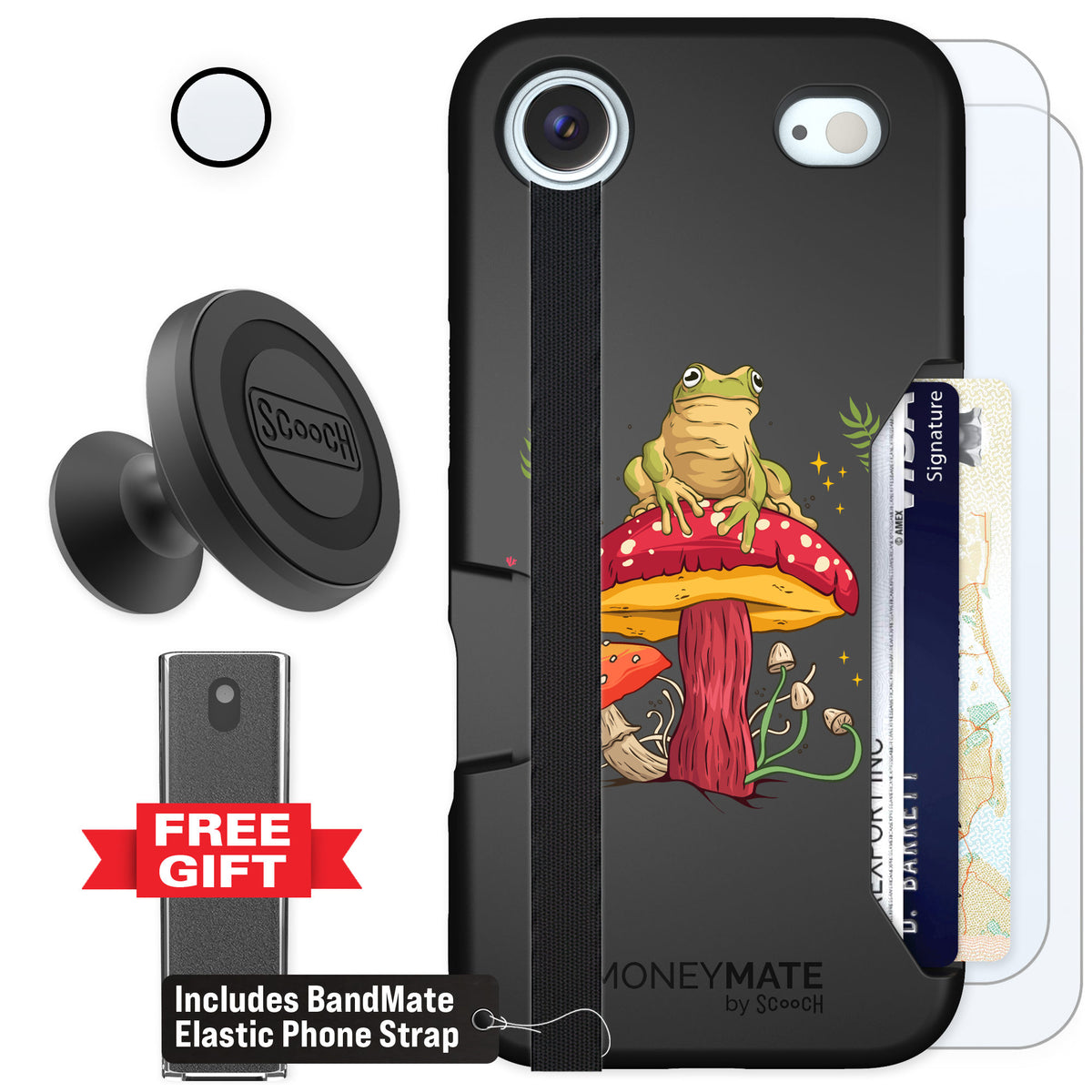 Scooch Moneymate Toadstool Frog for iPhone Air β Defender Bundle