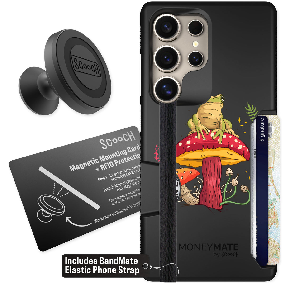 Scooch Moneymate Toadstool Frog for Galaxy S25 Ultra β Starter Bundle
