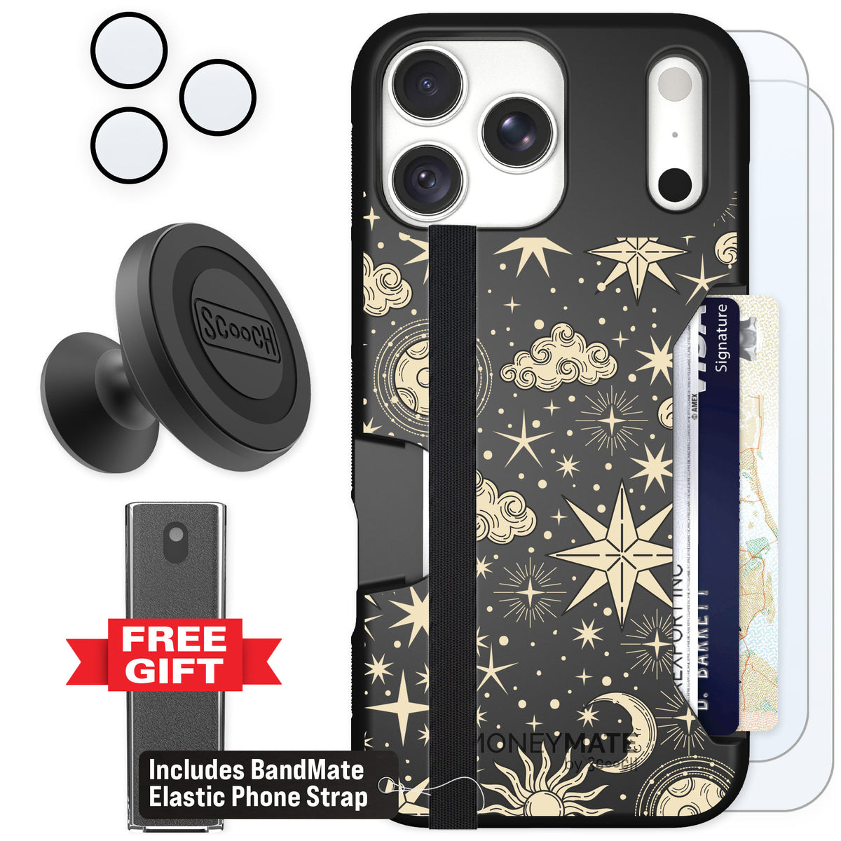 Scooch Moneymate Celestial Sleep for iPhone 18 Pro Max — Defender Bundle