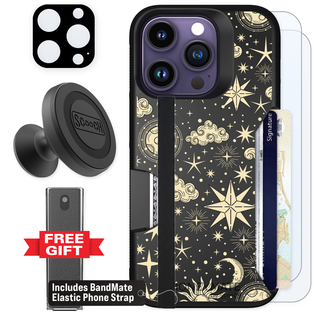 Scooch Moneymate Celestial Sleep for iPhone 14 Pro — Defender Bundle