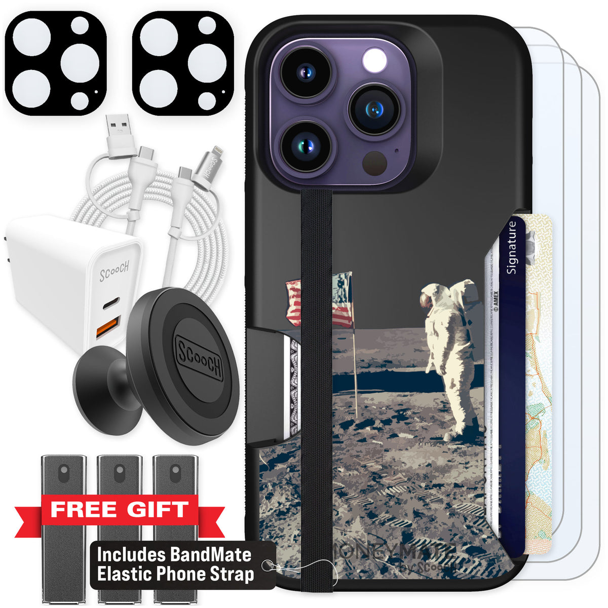 Scooch Moneymate Lunar Landing for iPhone 14 Pro β Ultimate Bundle
