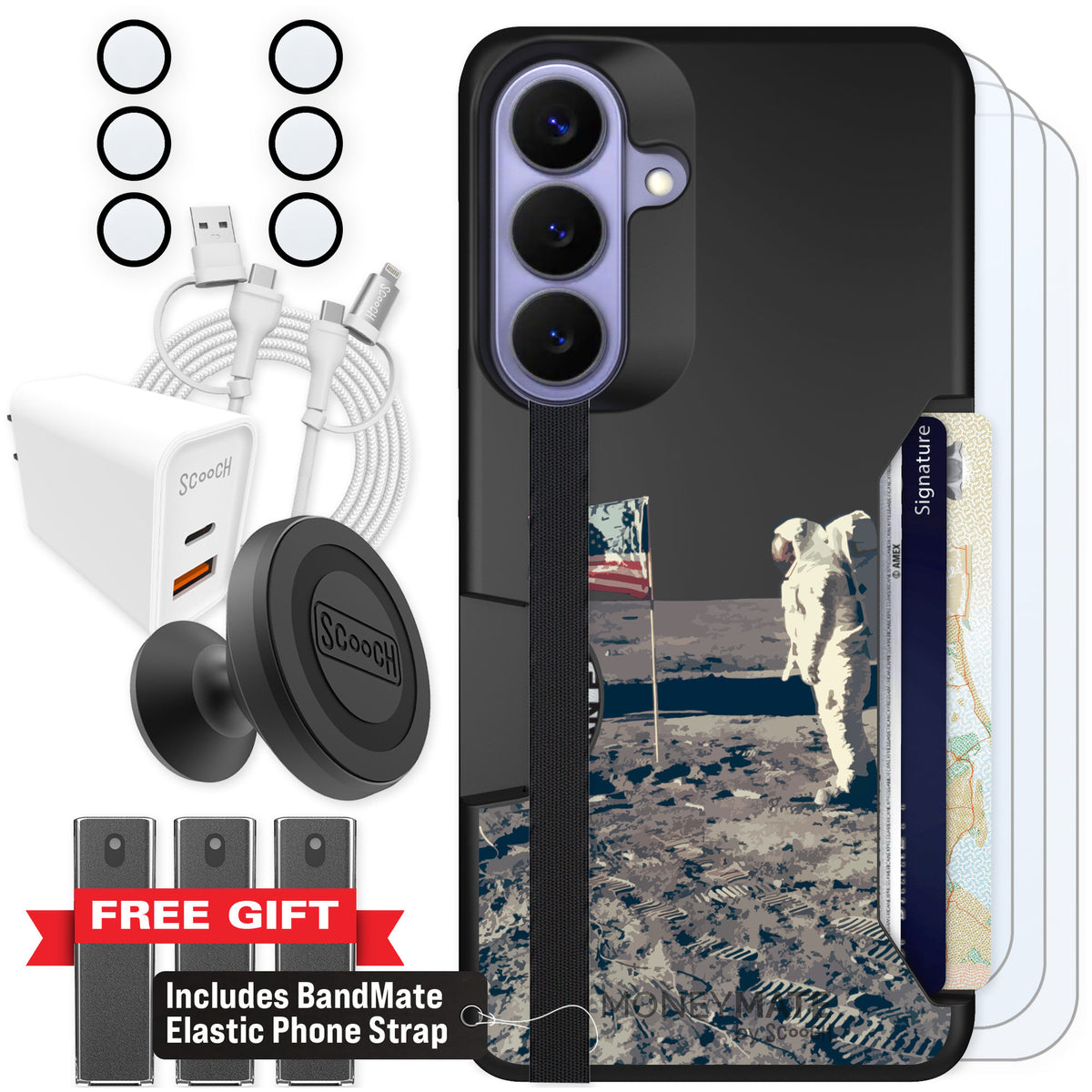 Scooch Moneymate Lunar Landing for Galaxy S26+ β Ultimate Bundle