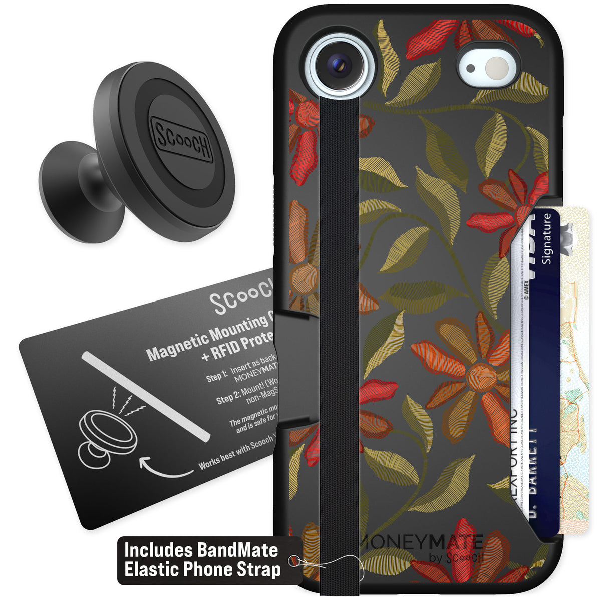 Scooch Moneymate Floral Tapestry for iPhone Air β Starter Bundle