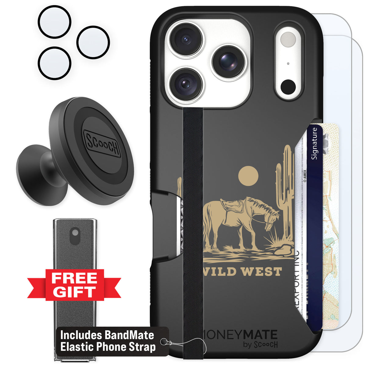 Scooch Moneymate Wild West for iPhone 18 Pro β Defender Bundle