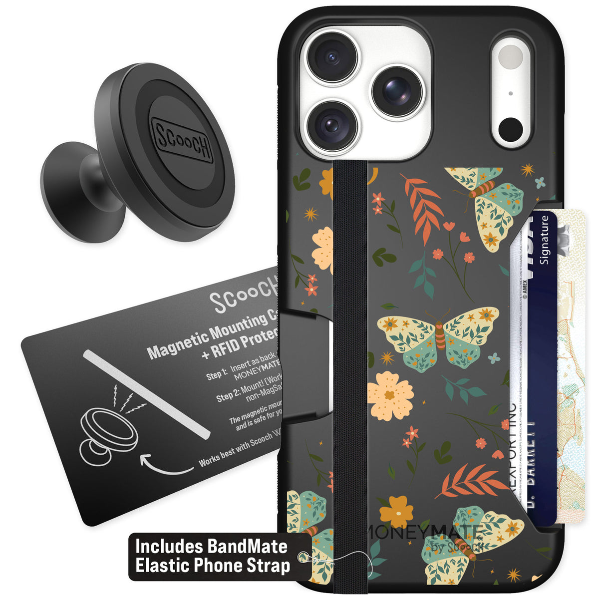 Scooch Moneymate Boho Nights for iPhone 18 Pro Max β Starter Bundle