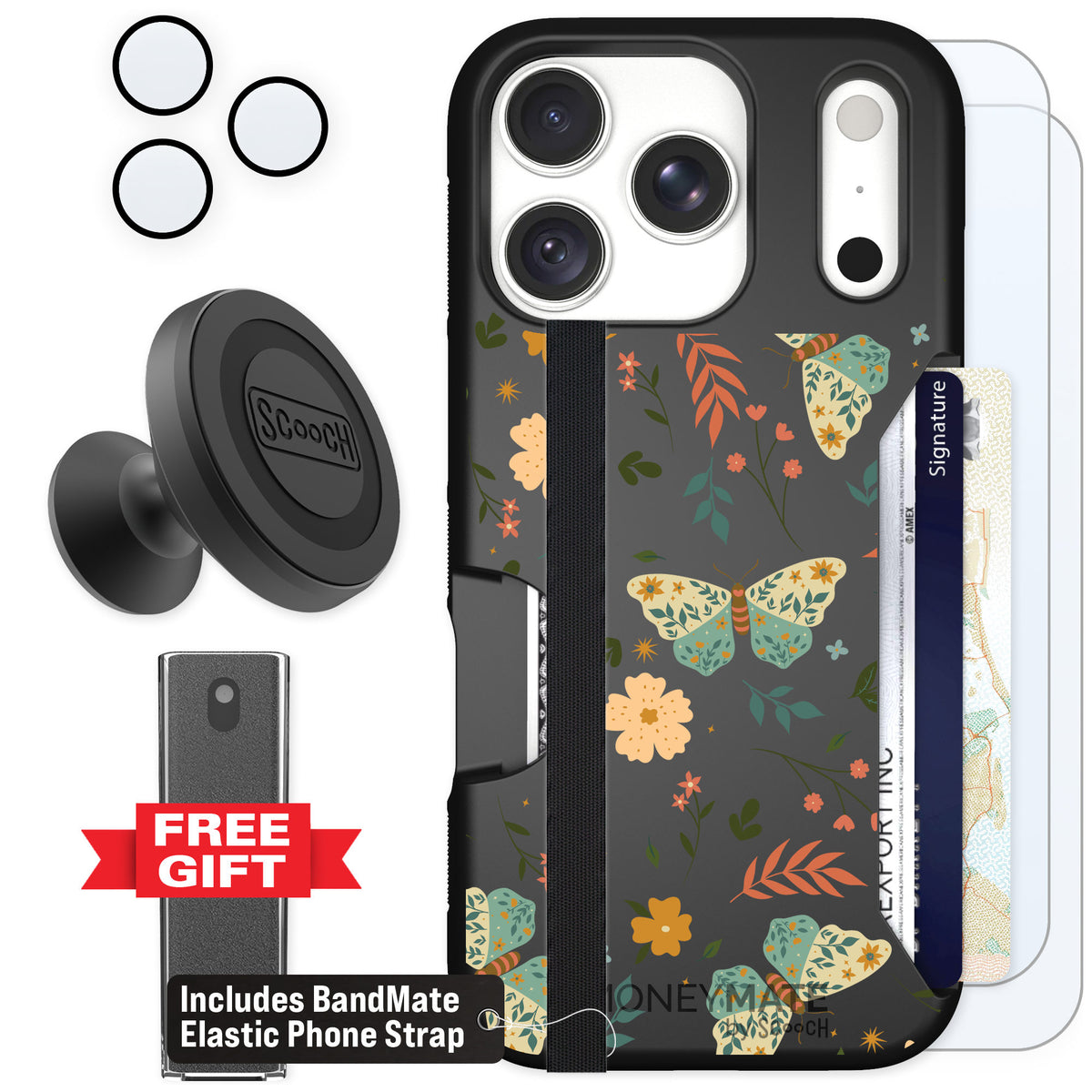 Scooch Moneymate Boho Nights for iPhone 18 Pro β Defender Bundle