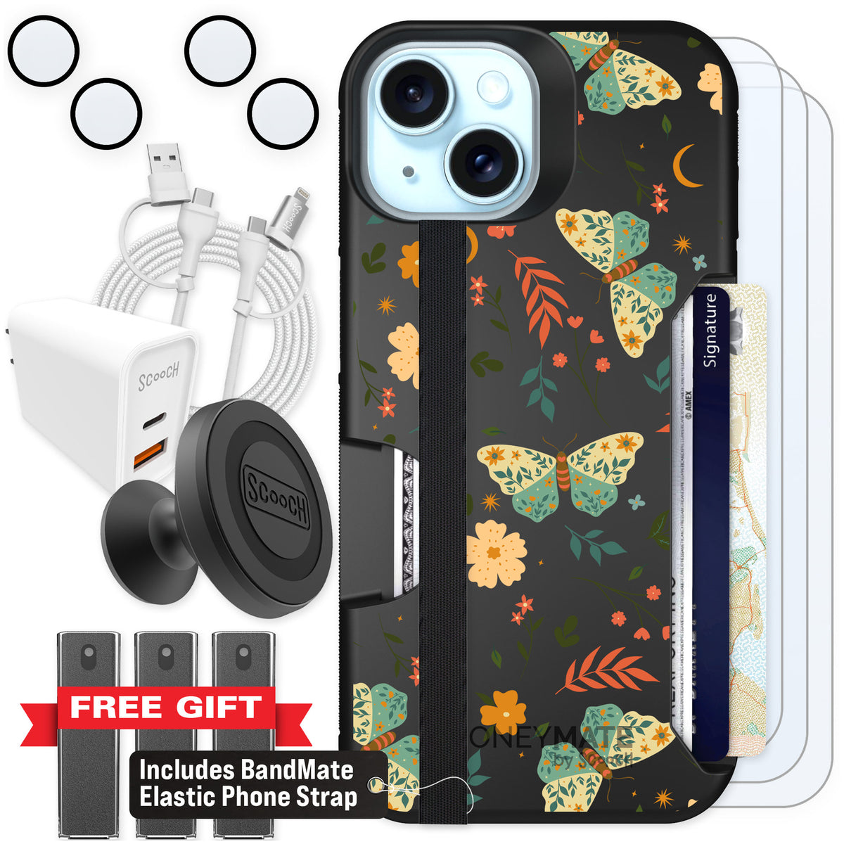 Scooch Moneymate Boho Nights for iPhone 15 β Ultimate Bundle