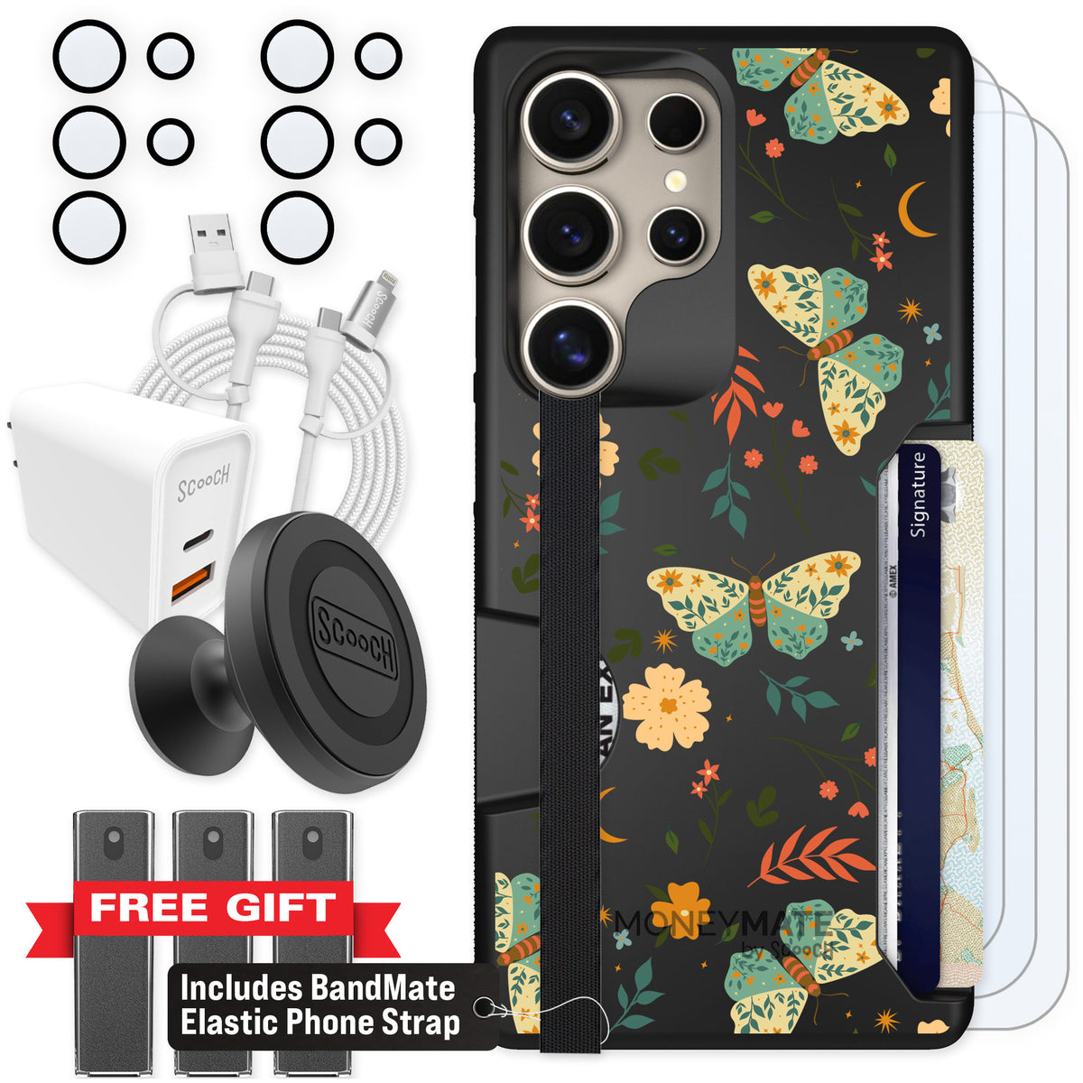 Scooch Moneymate Boho Nights for Galaxy S25 Ultra β Ultimate Bundle