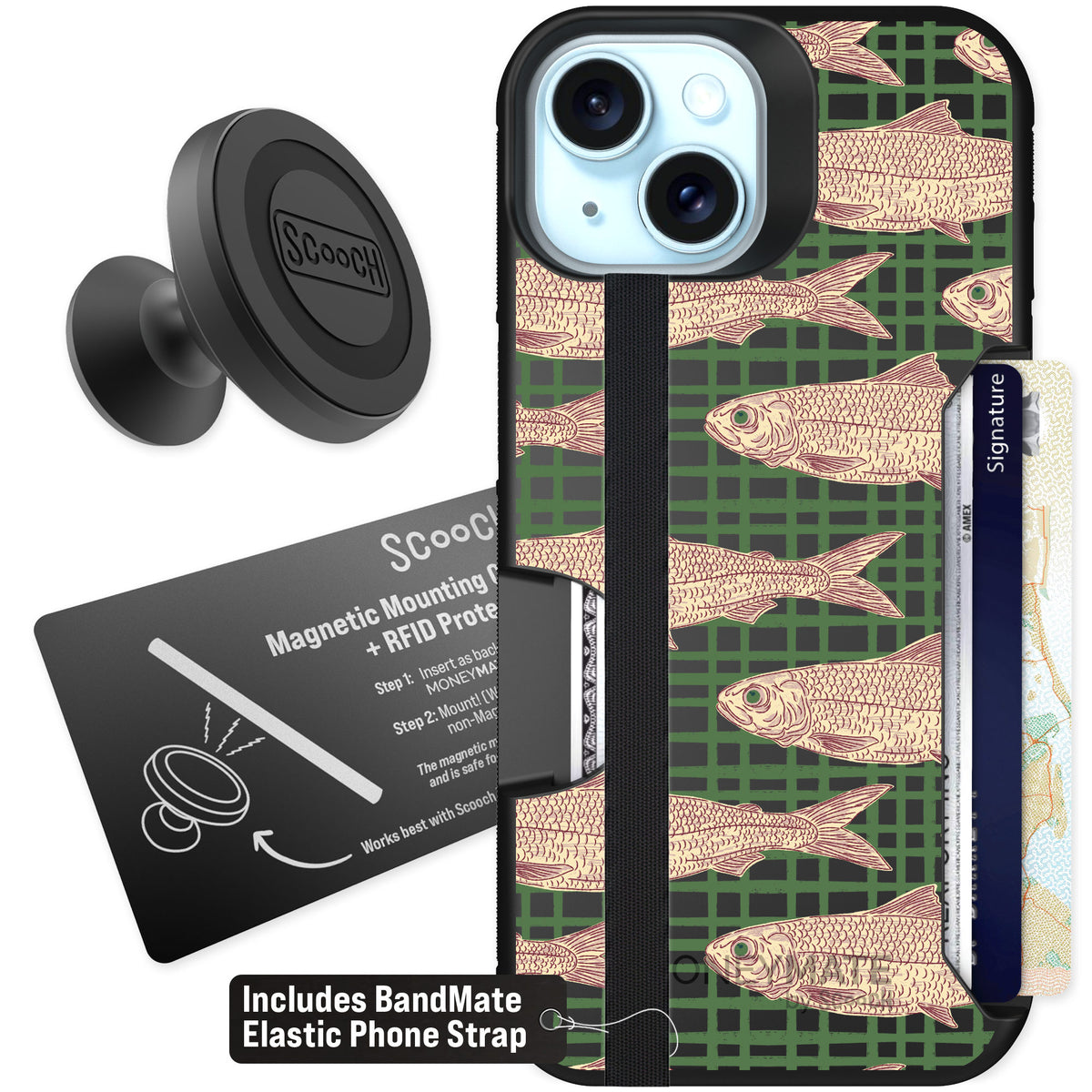 Scooch Moneymate Fresh Catch for iPhone 15 β Starter Bundle