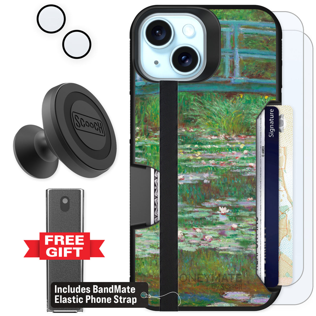 Scooch Moneymate Japanese Footbridge for iPhone 15 β Defender Bundle