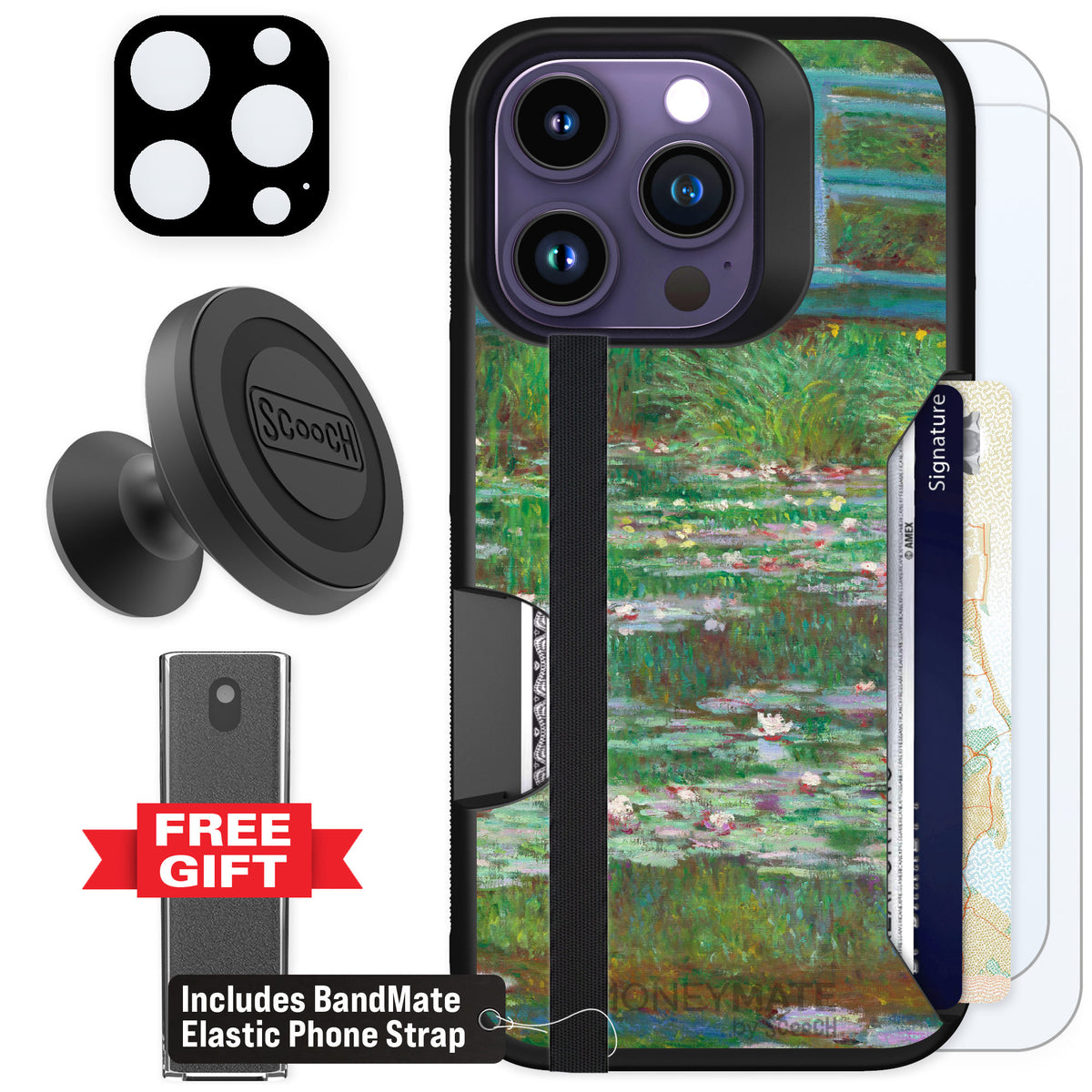 Scooch Moneymate Japanese Footbridge for iPhone 14 Pro β Defender Bundle