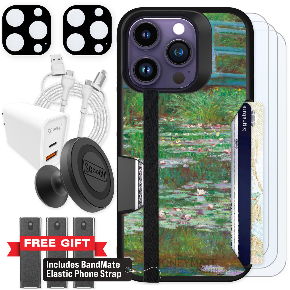 Scooch Moneymate Japanese Footbridge for iPhone 14 Pro β Ultimate Bundle