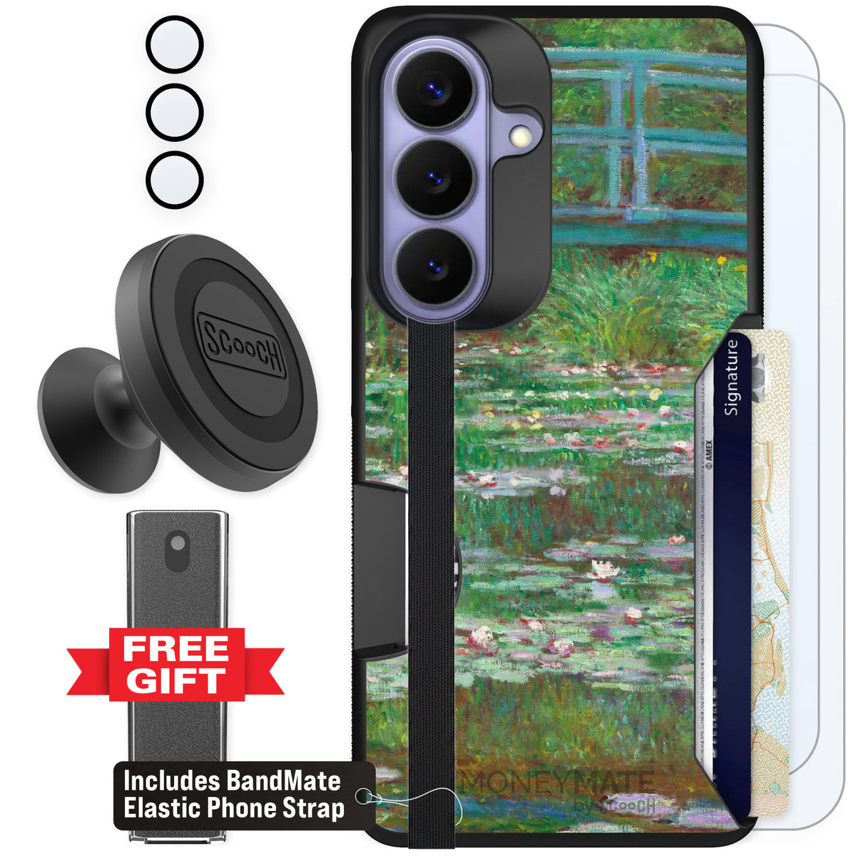 Scooch Moneymate Japanese Footbridge for Galaxy S26 β Defender Bundle