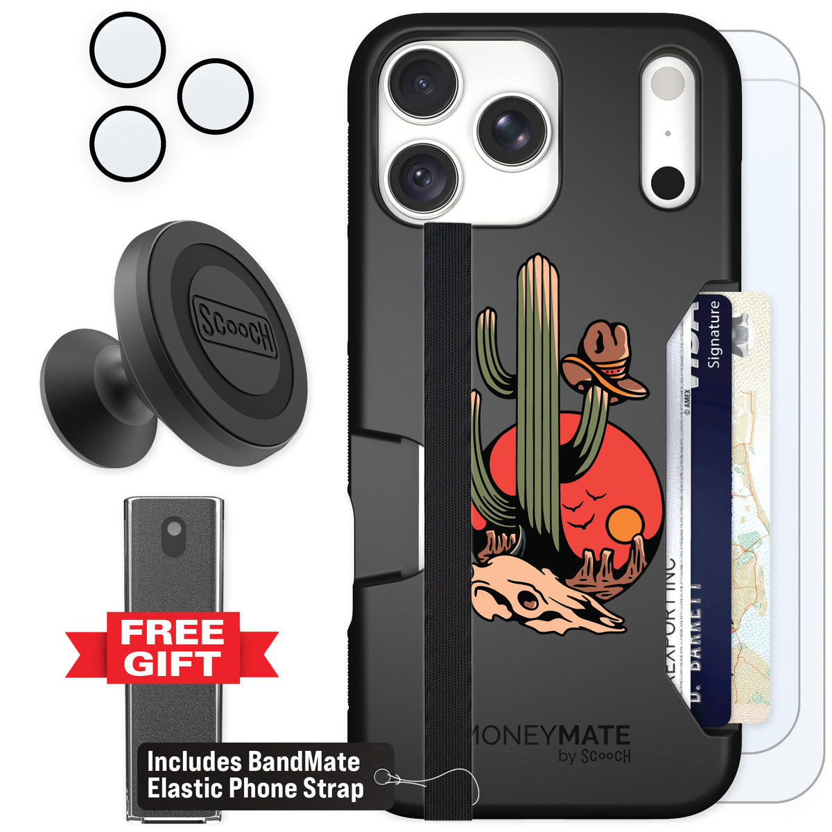 Scooch Moneymate Cactus Flash for iPhone 18 Pro Max β Defender Bundle
