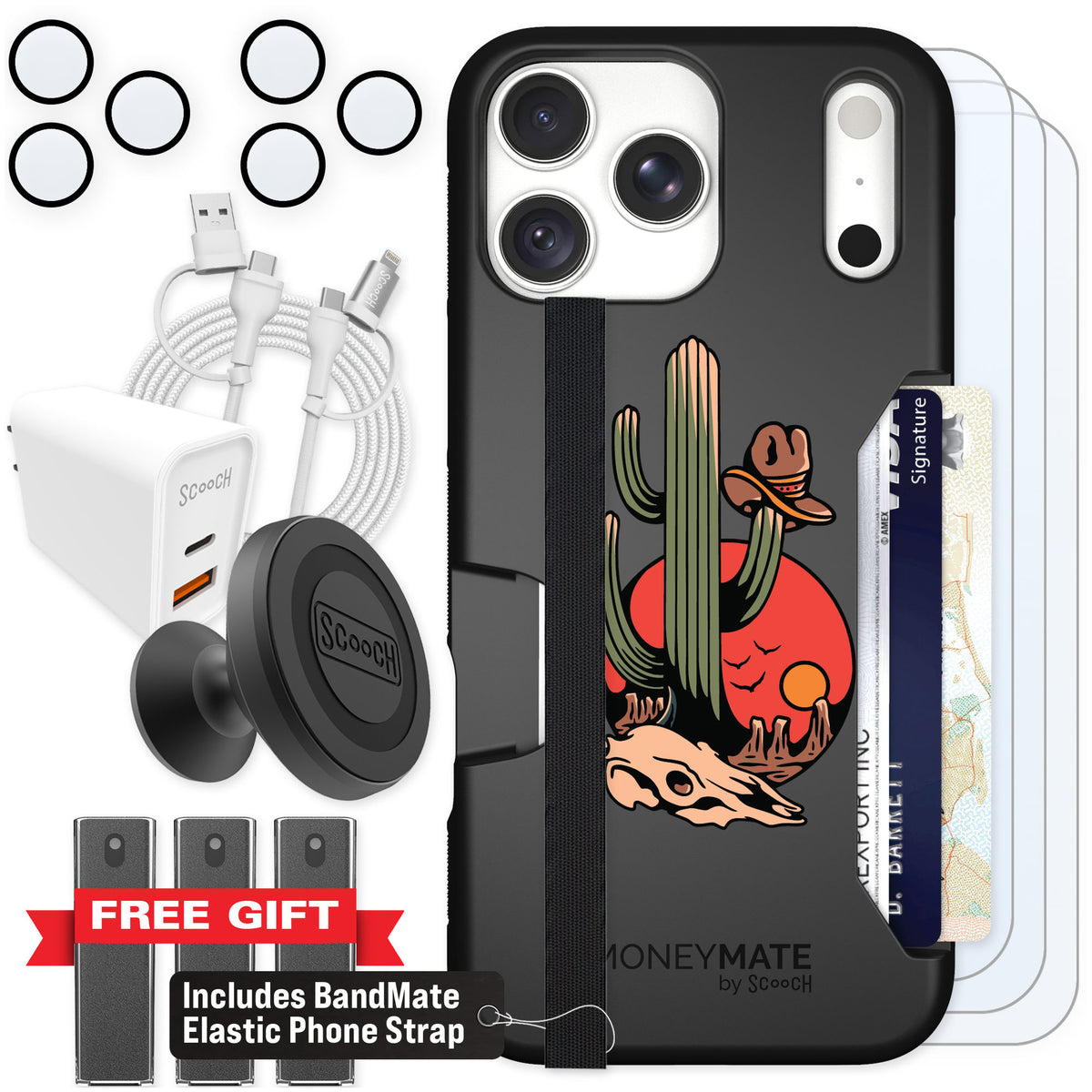 Scooch Moneymate Cactus Flash for iPhone 18 Pro Max β Ultimate Bundle