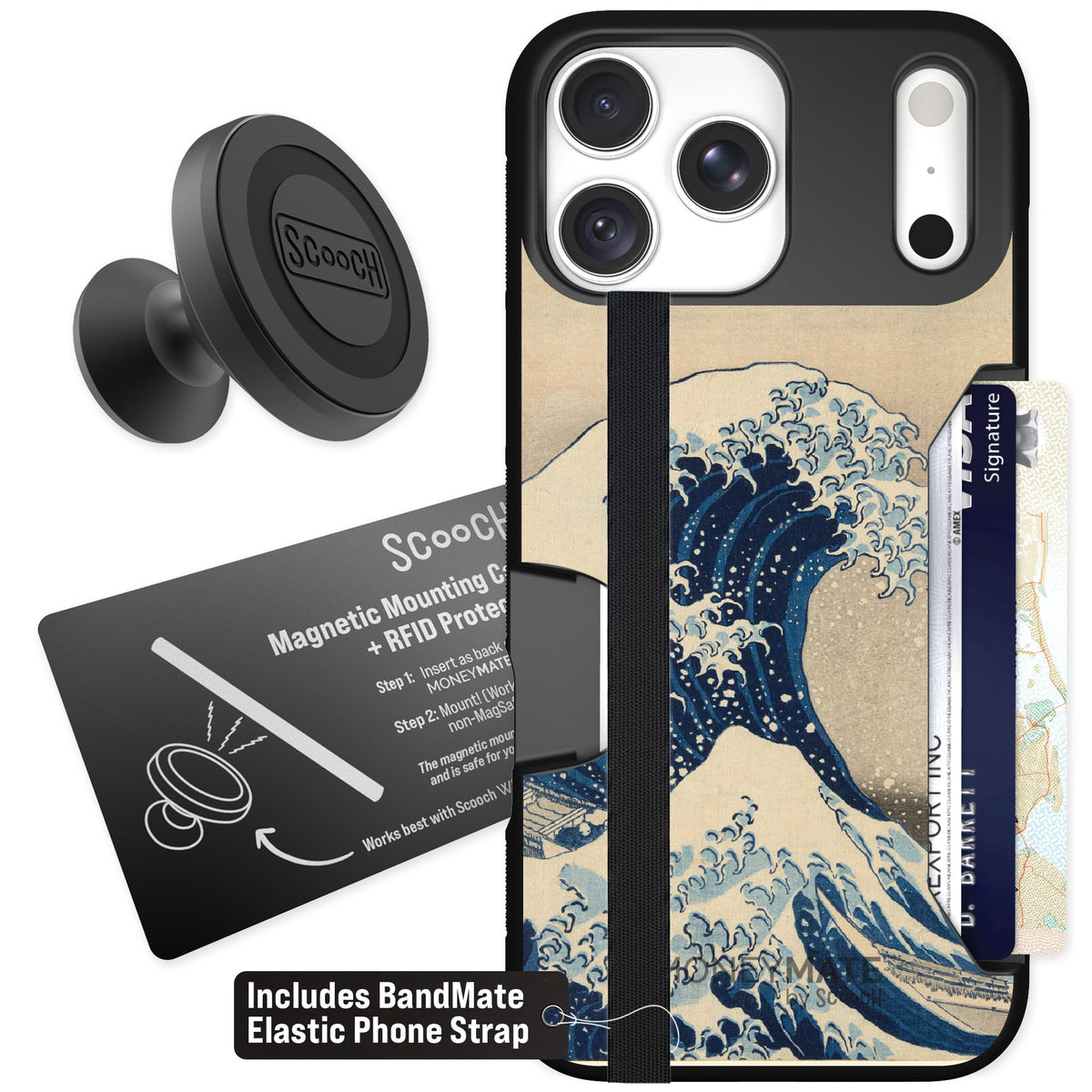 Scooch Moneymate Great Wave for iPhone 18 Pro Max β Starter Bundle