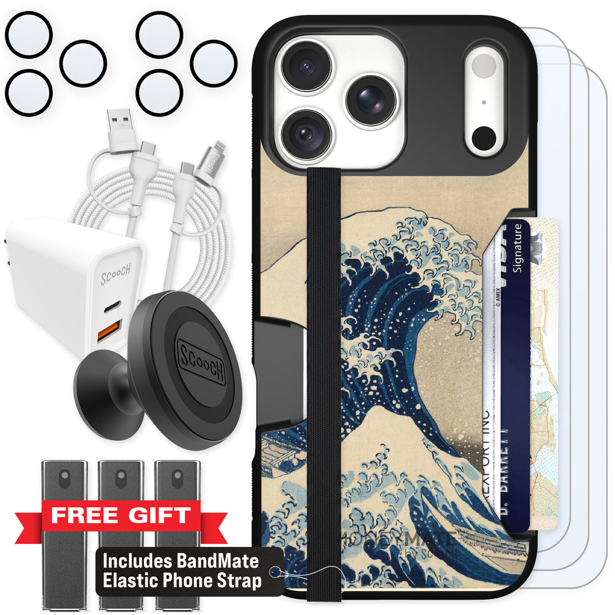 Scooch Moneymate Great Wave for iPhone 18 Pro Max β Ultimate Bundle