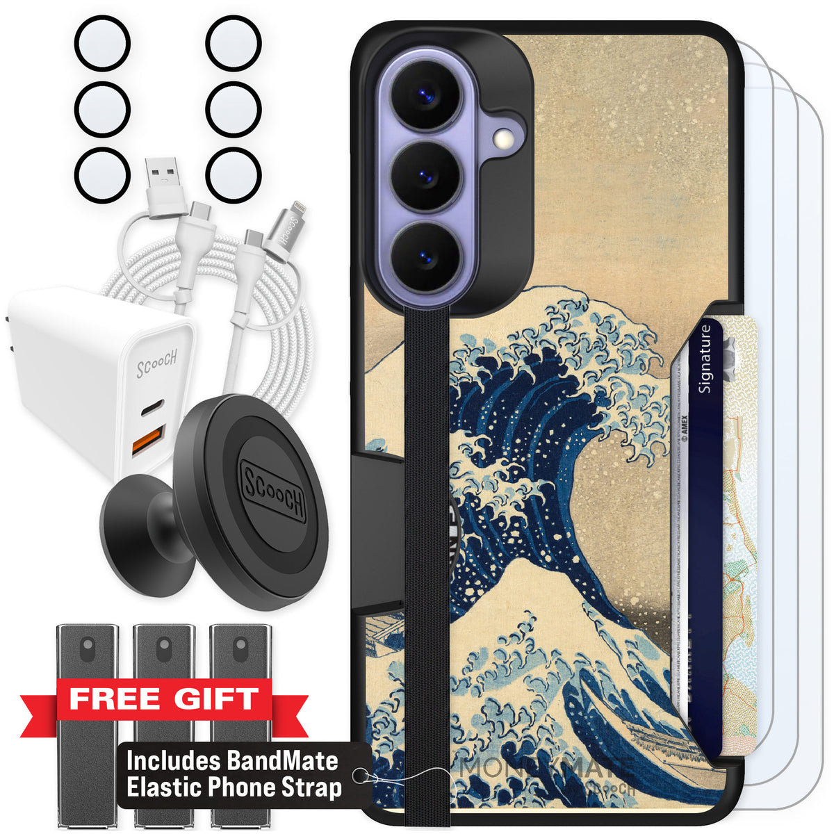 Scooch Moneymate Great Wave for Galaxy S26+ β Ultimate Bundle