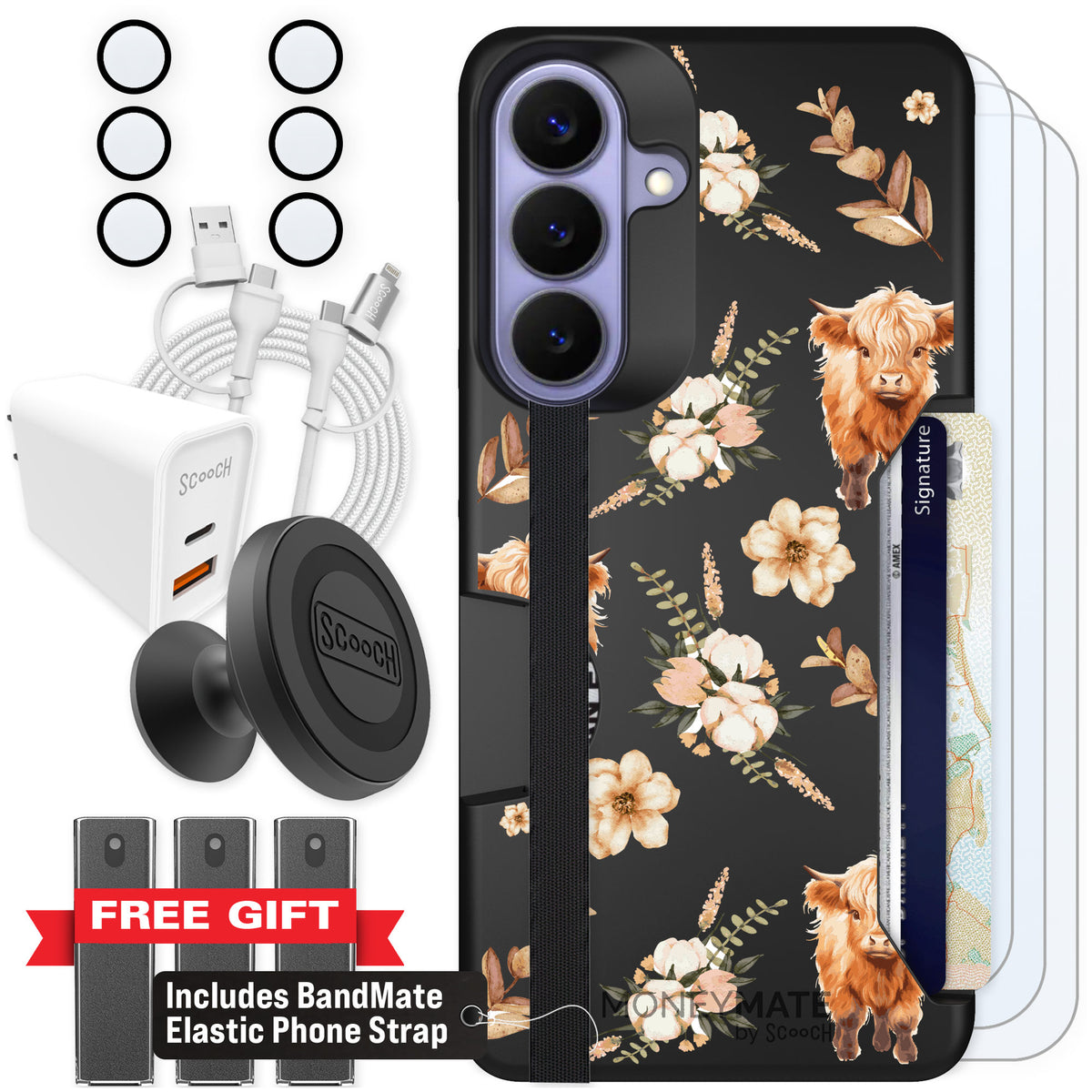 Scooch Moneymate Baby Cow for Galaxy S26+ — Ultimate Bundle