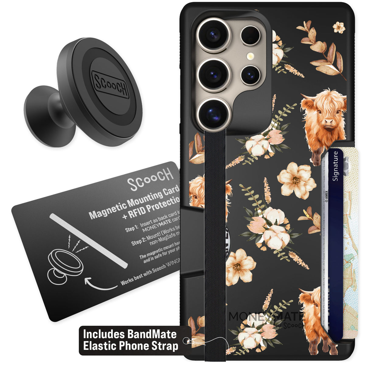 Scooch Moneymate Baby Cow for Galaxy S25 Ultra — Starter Bundle
