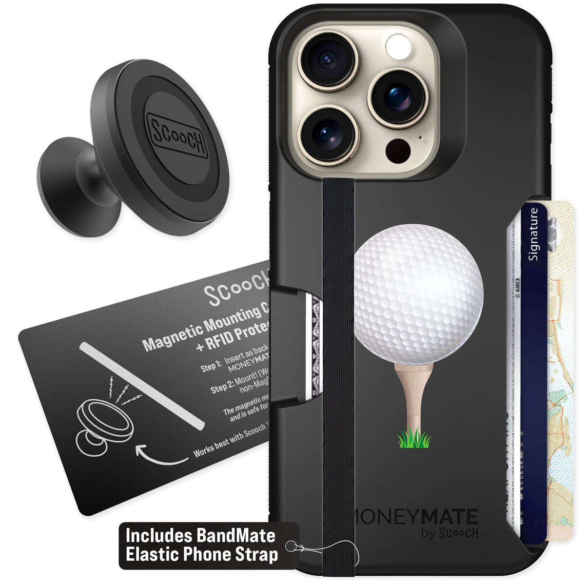 Scooch Moneymate Tee Time for iPhone 15 Pro β Starter Bundle