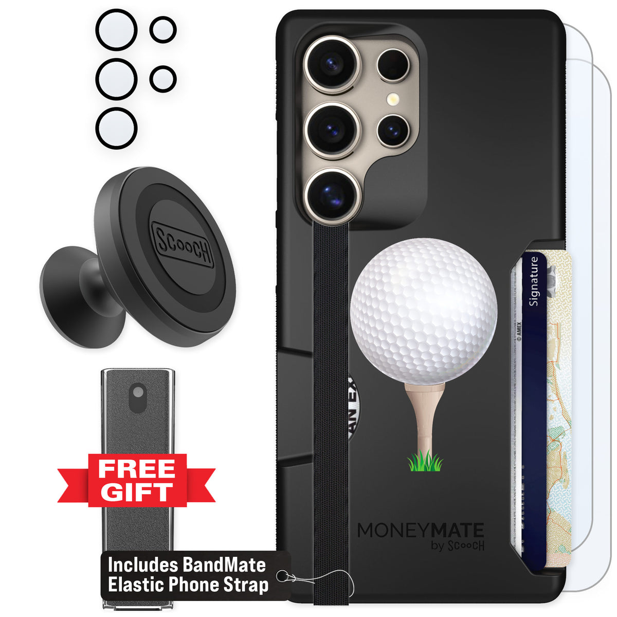 Scooch Moneymate Tee Time for Galaxy S25 Ultra β Defender Bundle