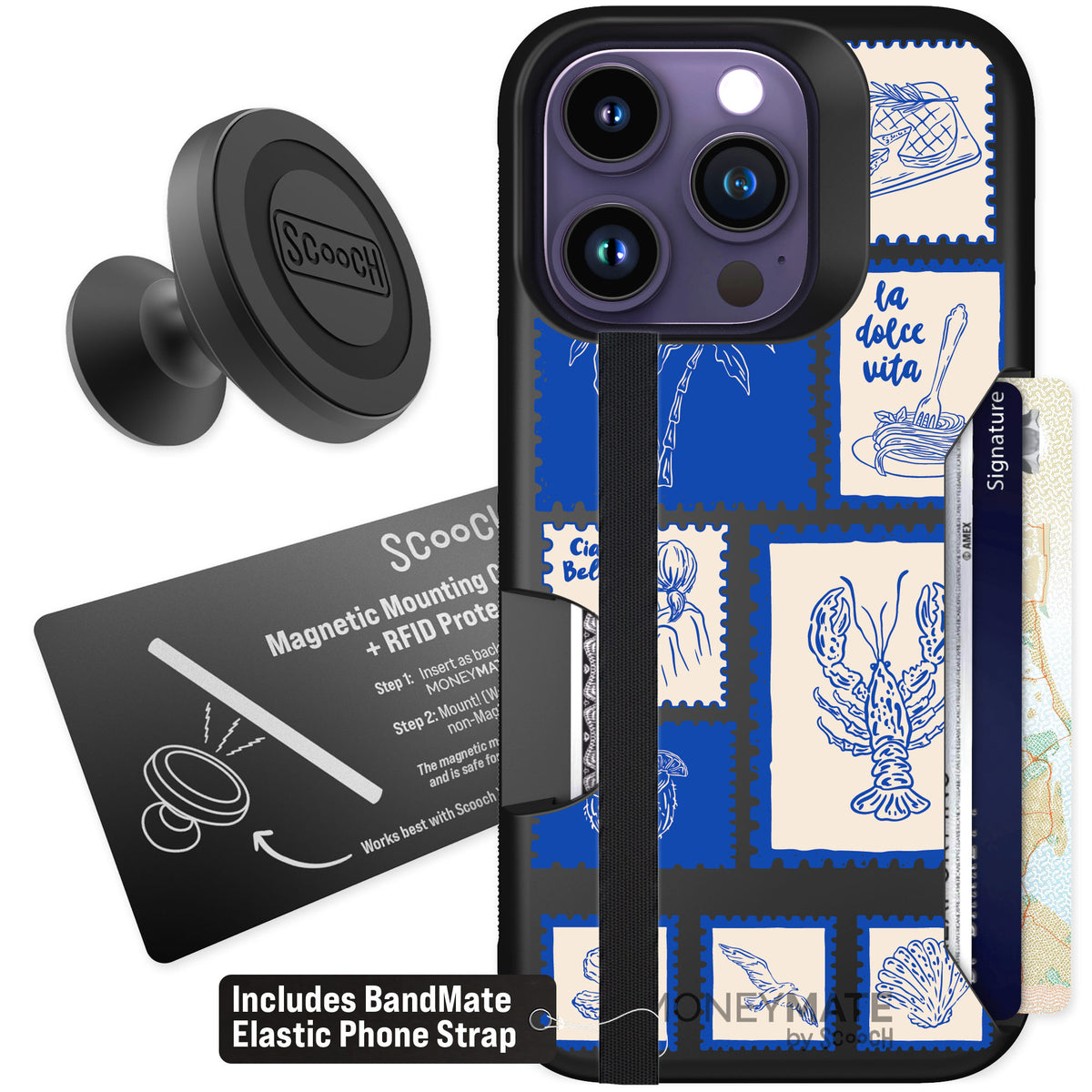 Scooch Moneymate Euro Summer for iPhone 14 Pro — Starter Bundle