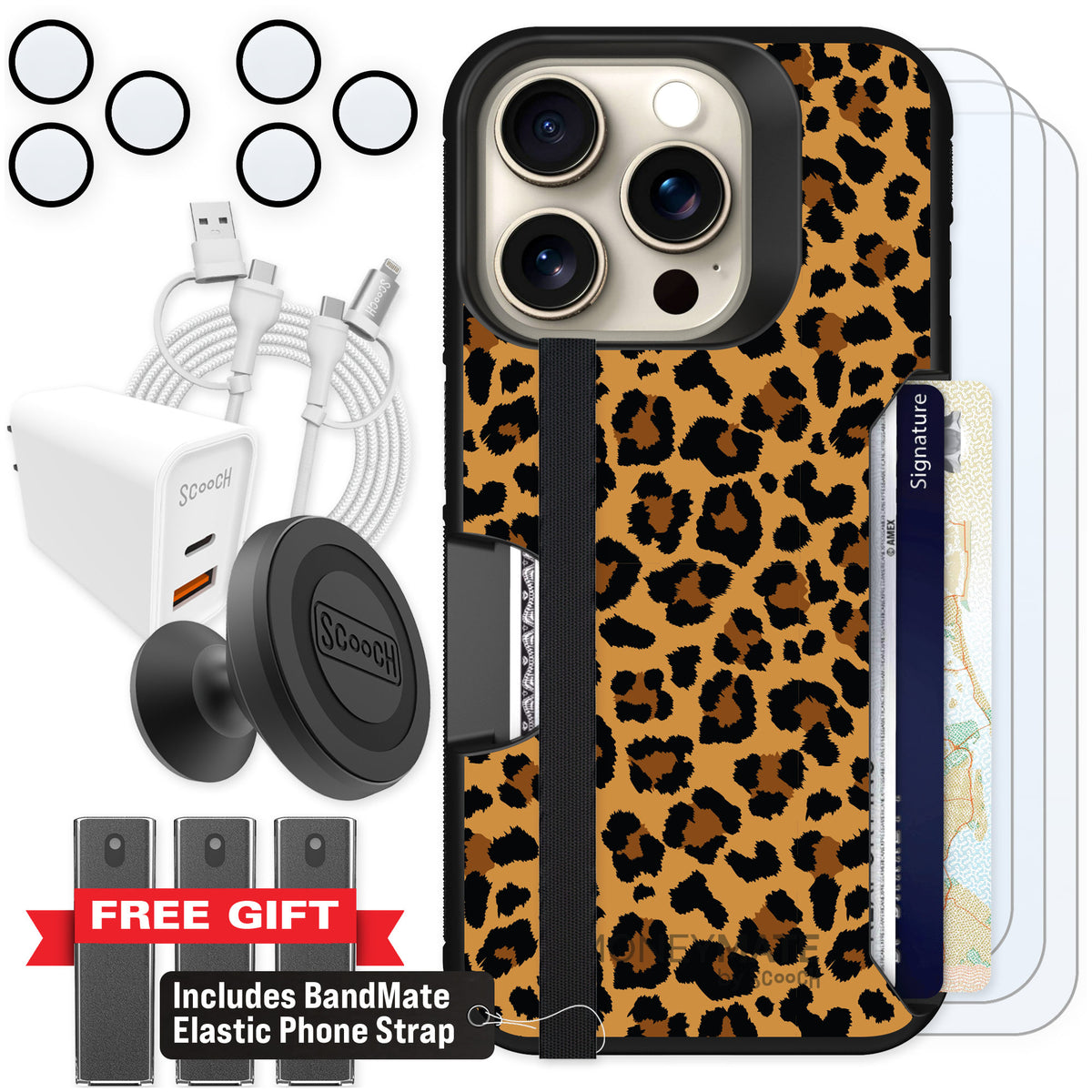 Scooch Moneymate Fierce Feline for iPhone 15 Pro β Ultimate Bundle