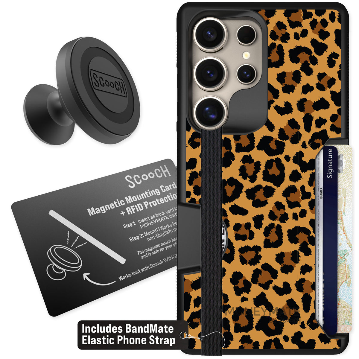 Scooch Moneymate Fierce Feline for Galaxy S25 Ultra β Starter Bundle