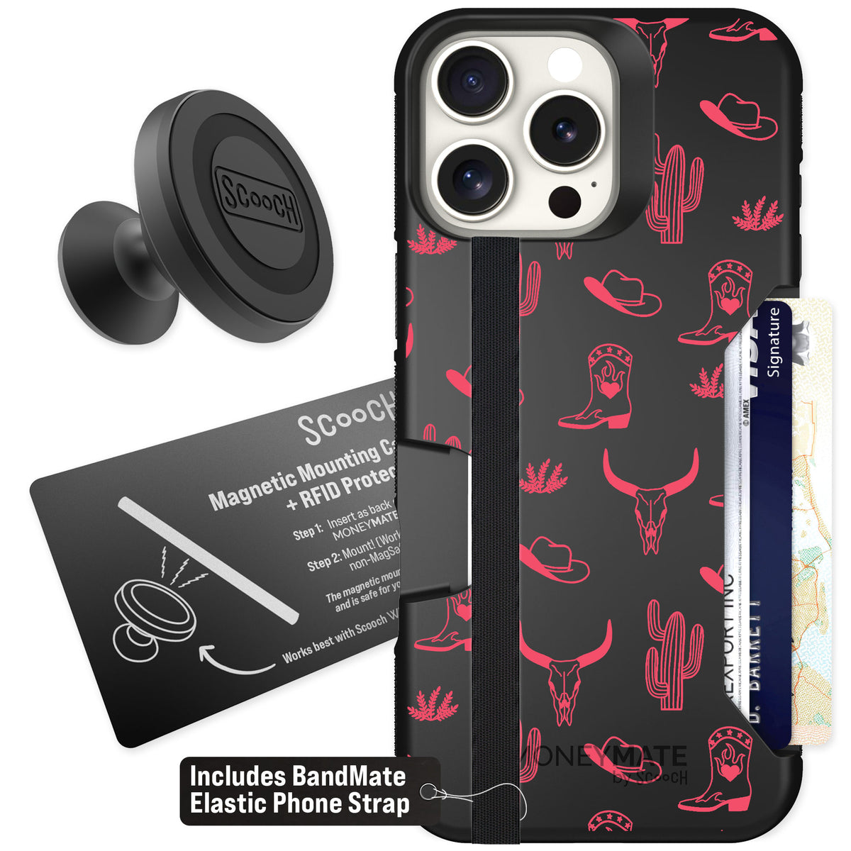 Scooch Moneymate Howdy Honey for iPhone 16 Pro Max β Starter Bundle