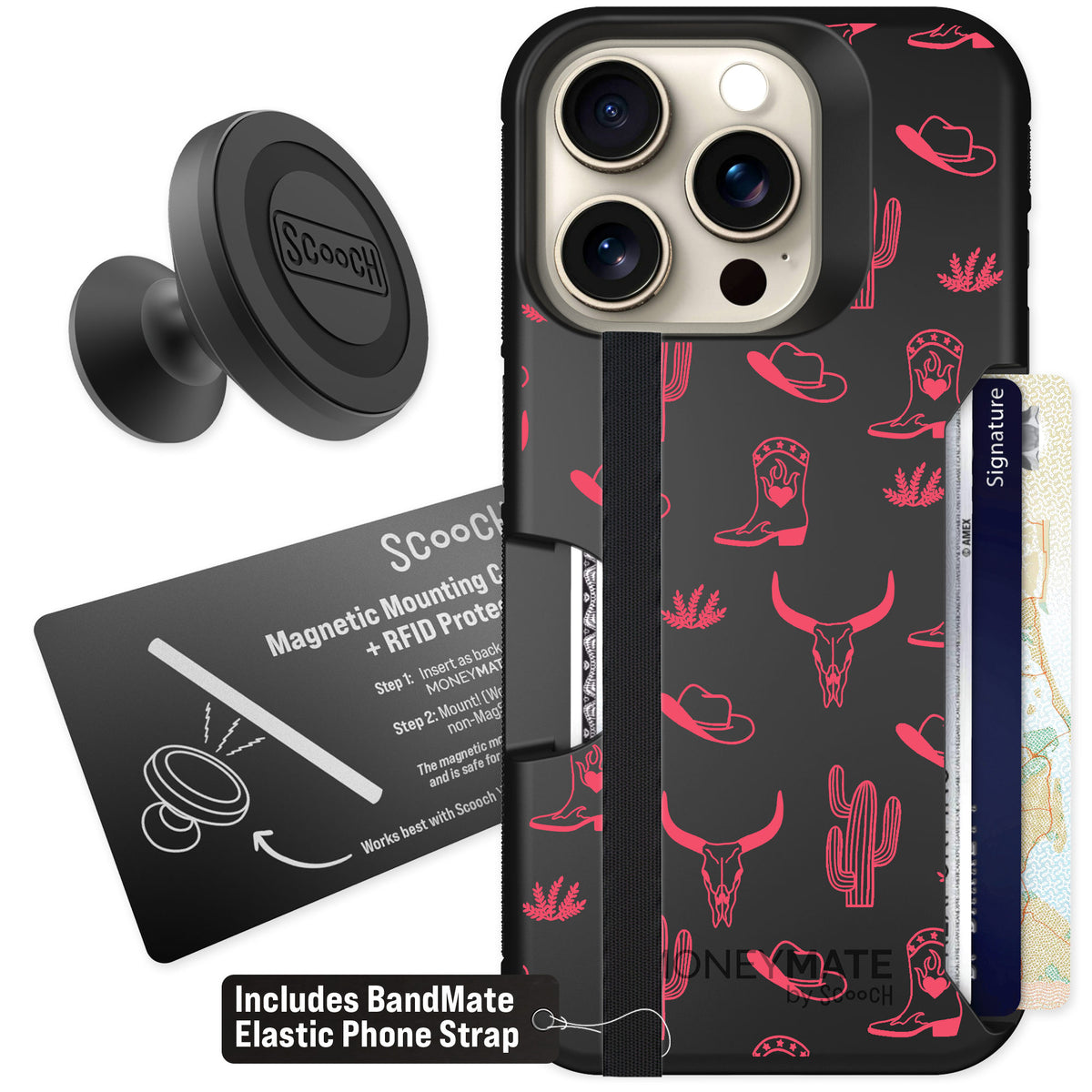 Scooch Moneymate Howdy Honey for iPhone 15 Pro β Starter Bundle