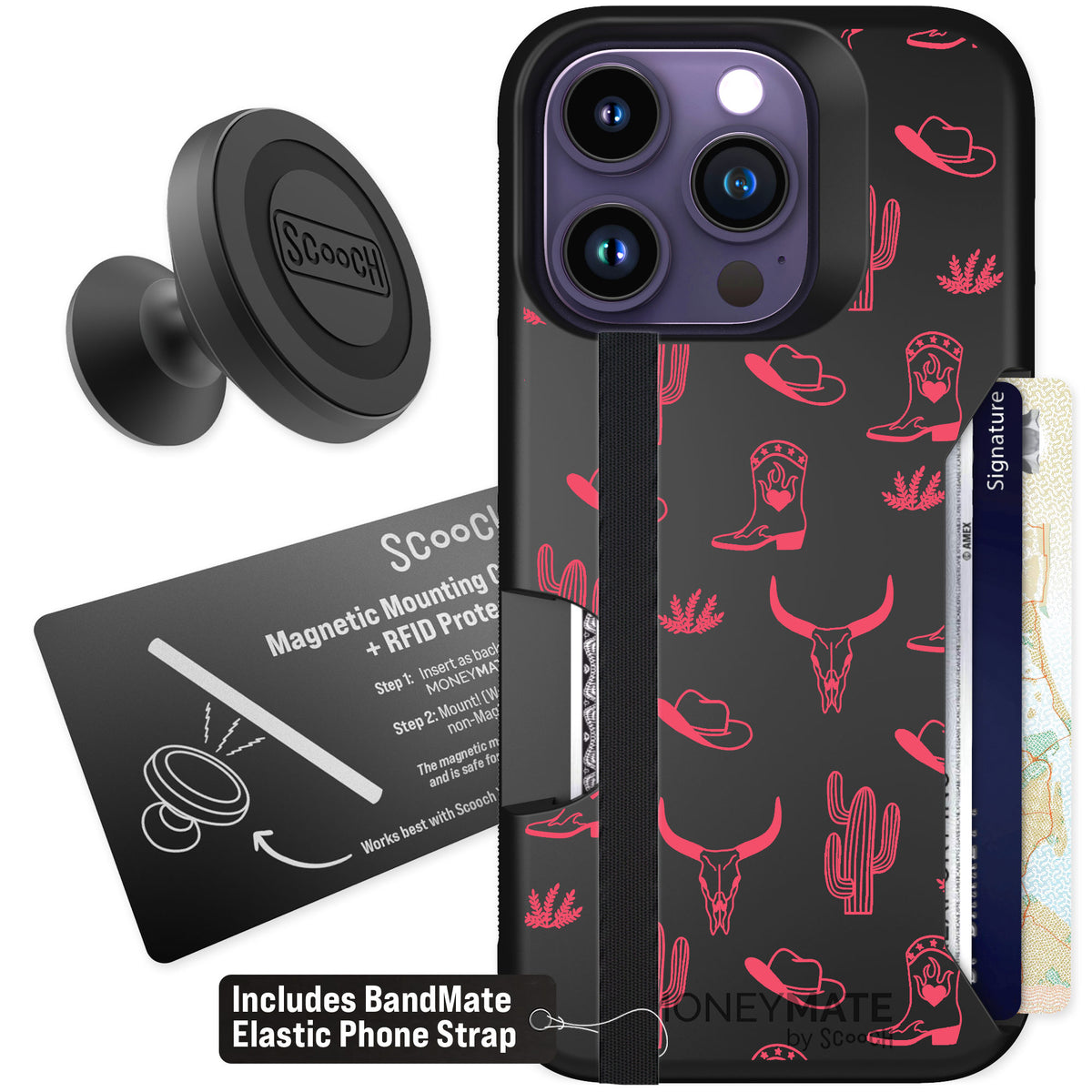 Scooch Moneymate Howdy Honey for iPhone 14 Pro β Starter Bundle
