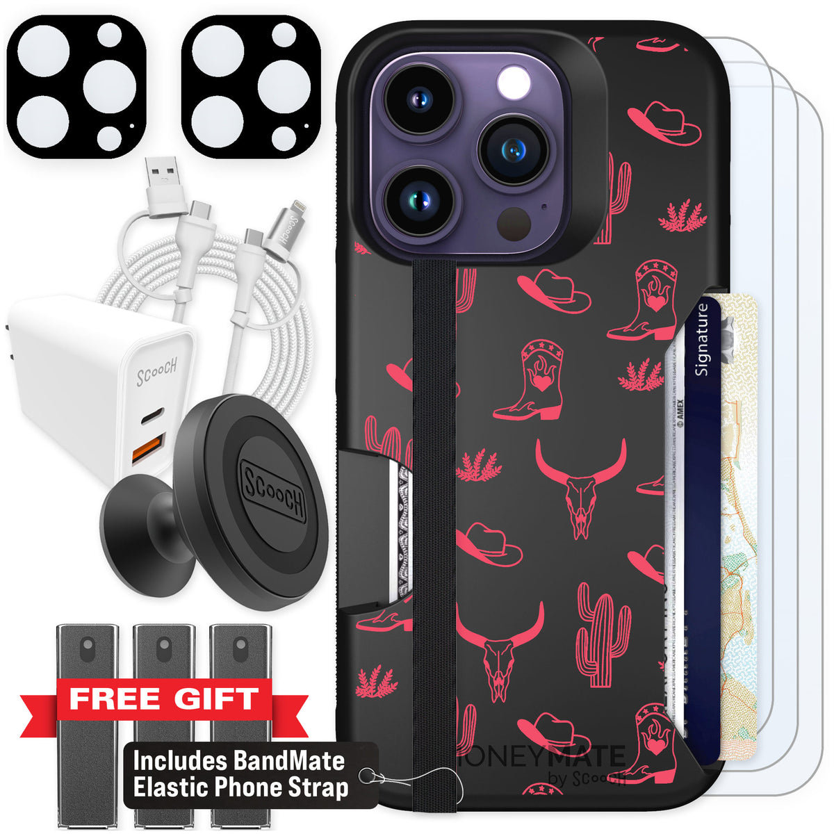Scooch Moneymate Howdy Honey for iPhone 14 Pro β Ultimate Bundle