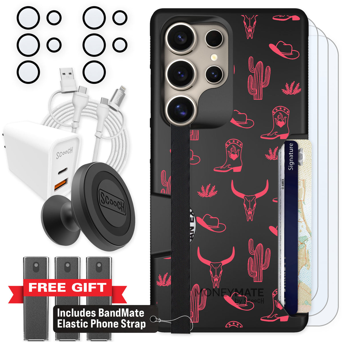 Scooch Moneymate Howdy Honey for Galaxy S25 Ultra β Ultimate Bundle