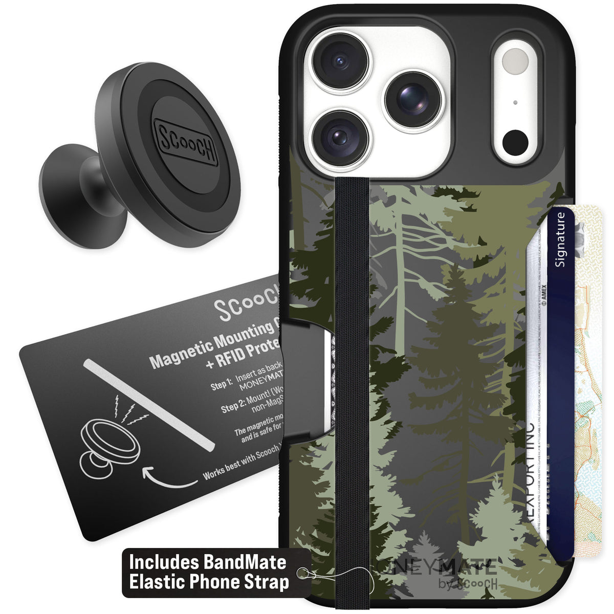 Scooch Moneymate Hidden Pines for iPhone 18 Pro β Starter Bundle