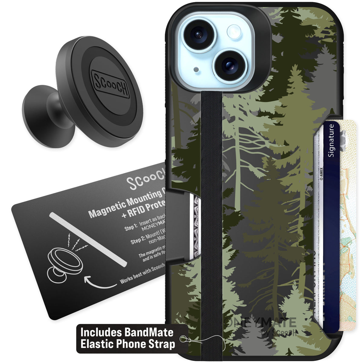 Scooch Moneymate Hidden Pines for iPhone 15 β Starter Bundle