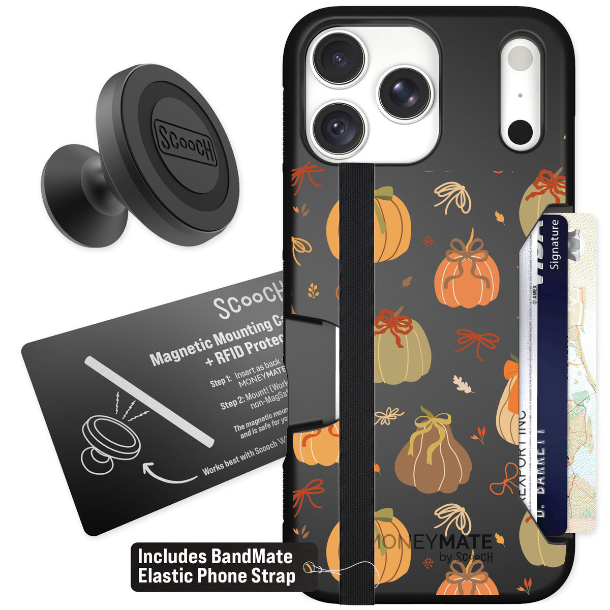Scooch Moneymate Pretty Pumpkins for iPhone 18 Pro Max β Starter Bundle