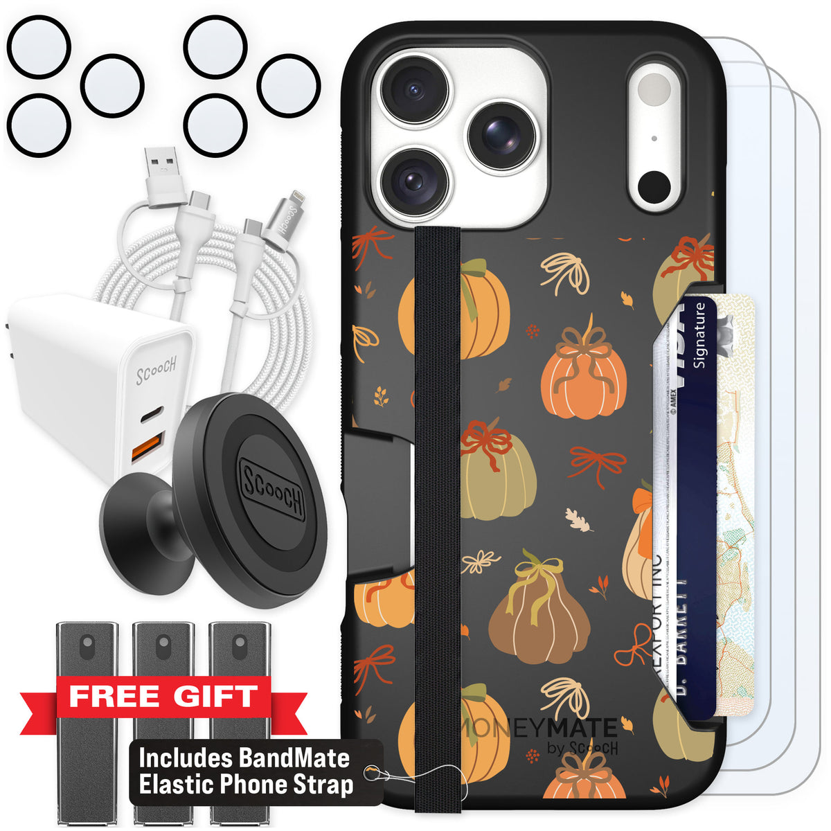 Scooch Moneymate Pretty Pumpkins for iPhone 18 Pro Max β Ultimate Bundle