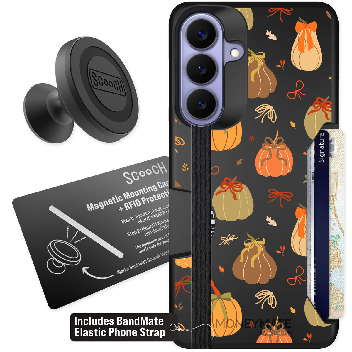 Scooch Moneymate Pretty Pumpkins for Galaxy S26+ β Starter Bundle