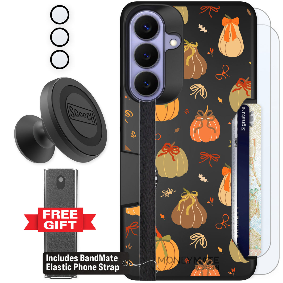 Scooch Moneymate Pretty Pumpkins for Galaxy S26+ β Defender Bundle