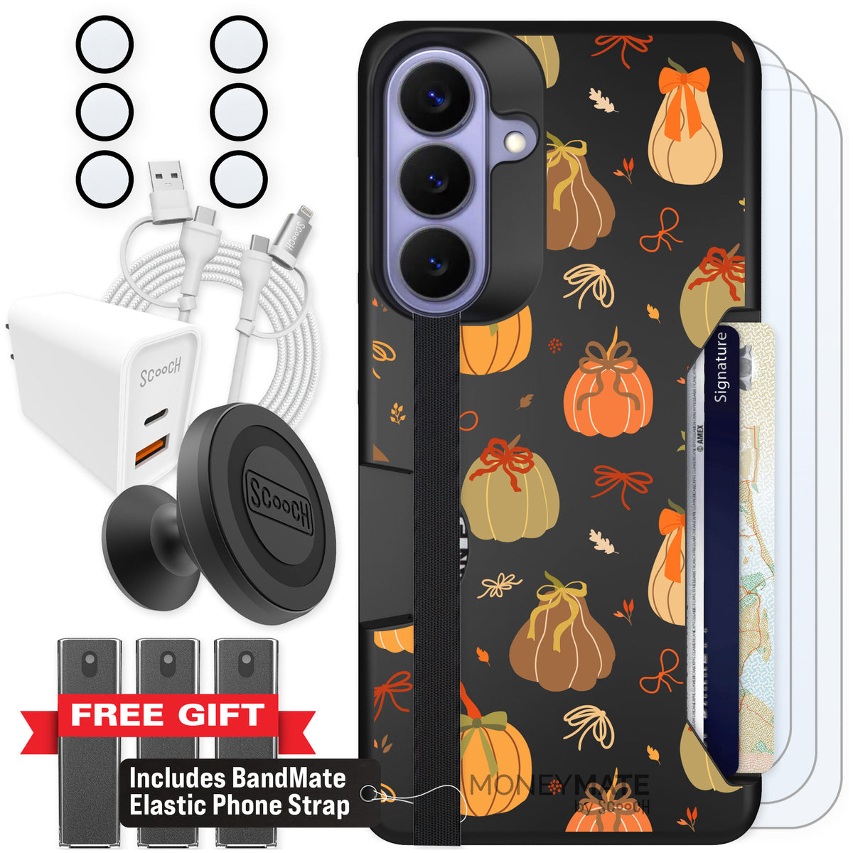 Scooch Moneymate Pretty Pumpkins for Galaxy S26+ β Ultimate Bundle