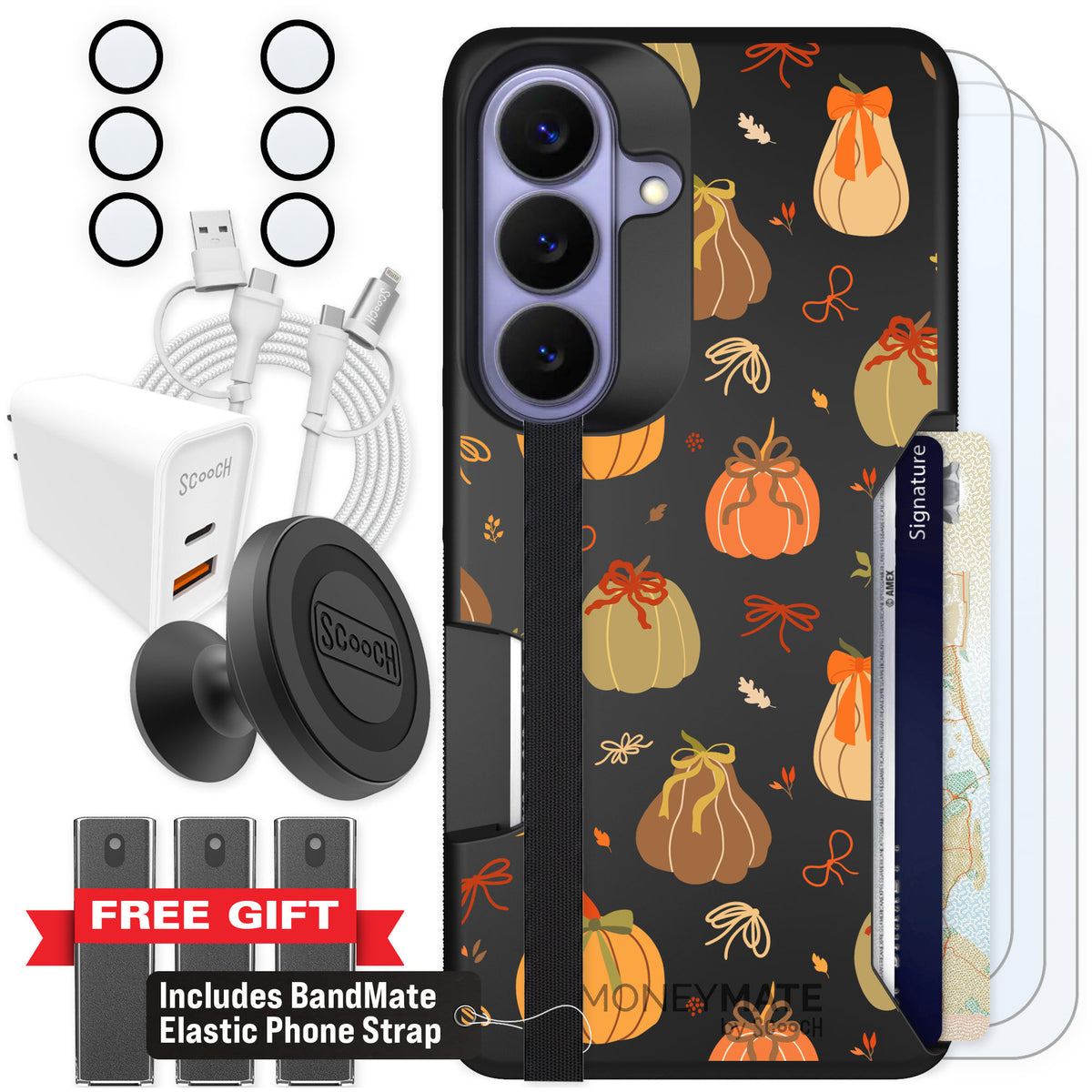 Scooch Moneymate Pretty Pumpkins for Galaxy S26 β Ultimate Bundle