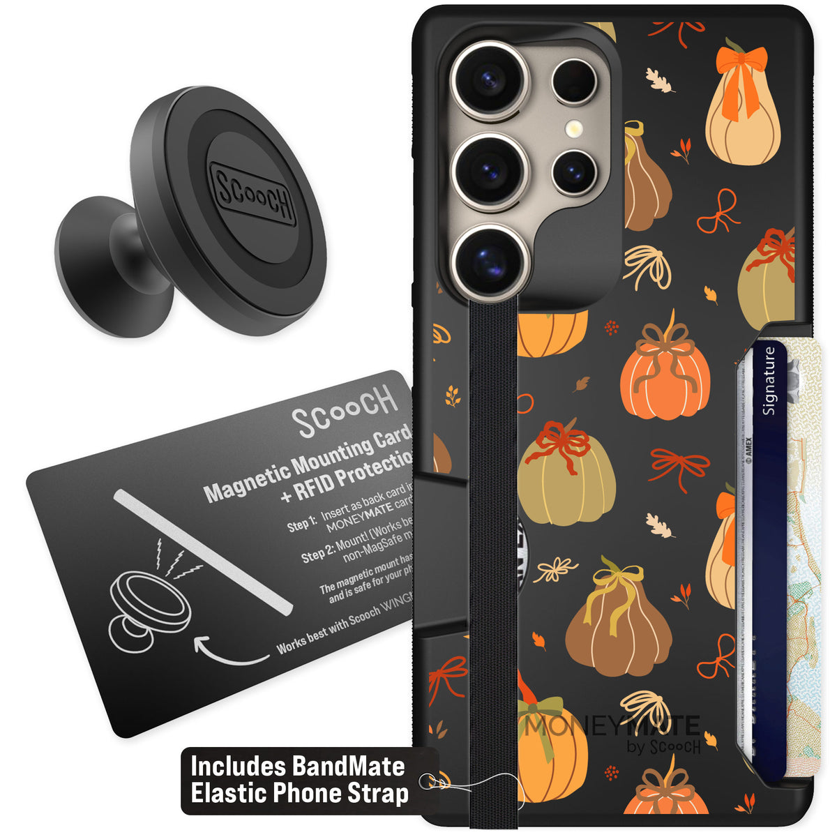 Scooch Moneymate Pretty Pumpkins for Galaxy S25 Ultra β Starter Bundle