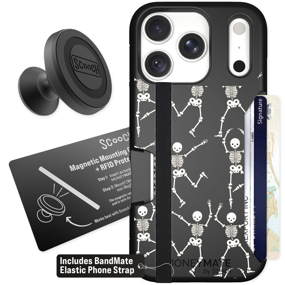 Scooch Moneymate Swinging Skeletons for iPhone 18 Pro β Starter Bundle
