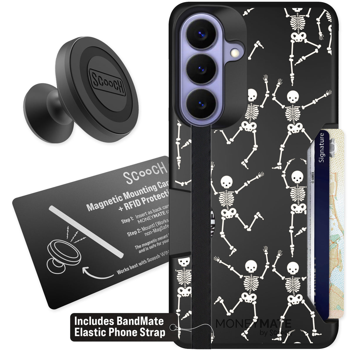 Scooch Moneymate Swinging Skeletons for Galaxy S26+ β Starter Bundle