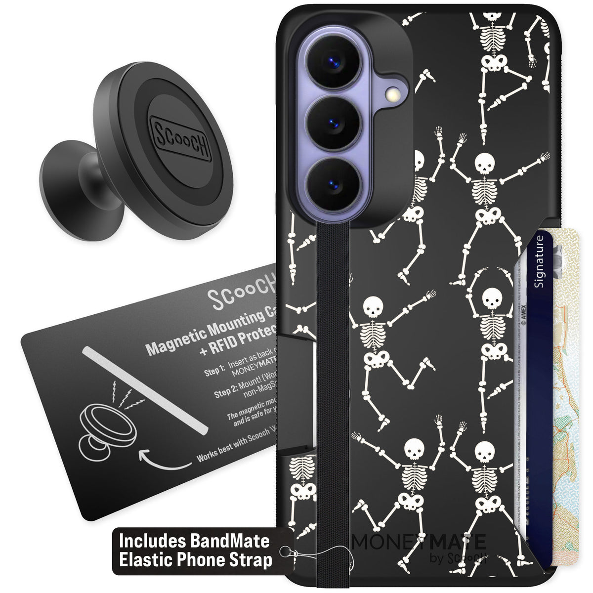 Scooch Moneymate Swinging Skeletons for Galaxy S26 β Starter Bundle