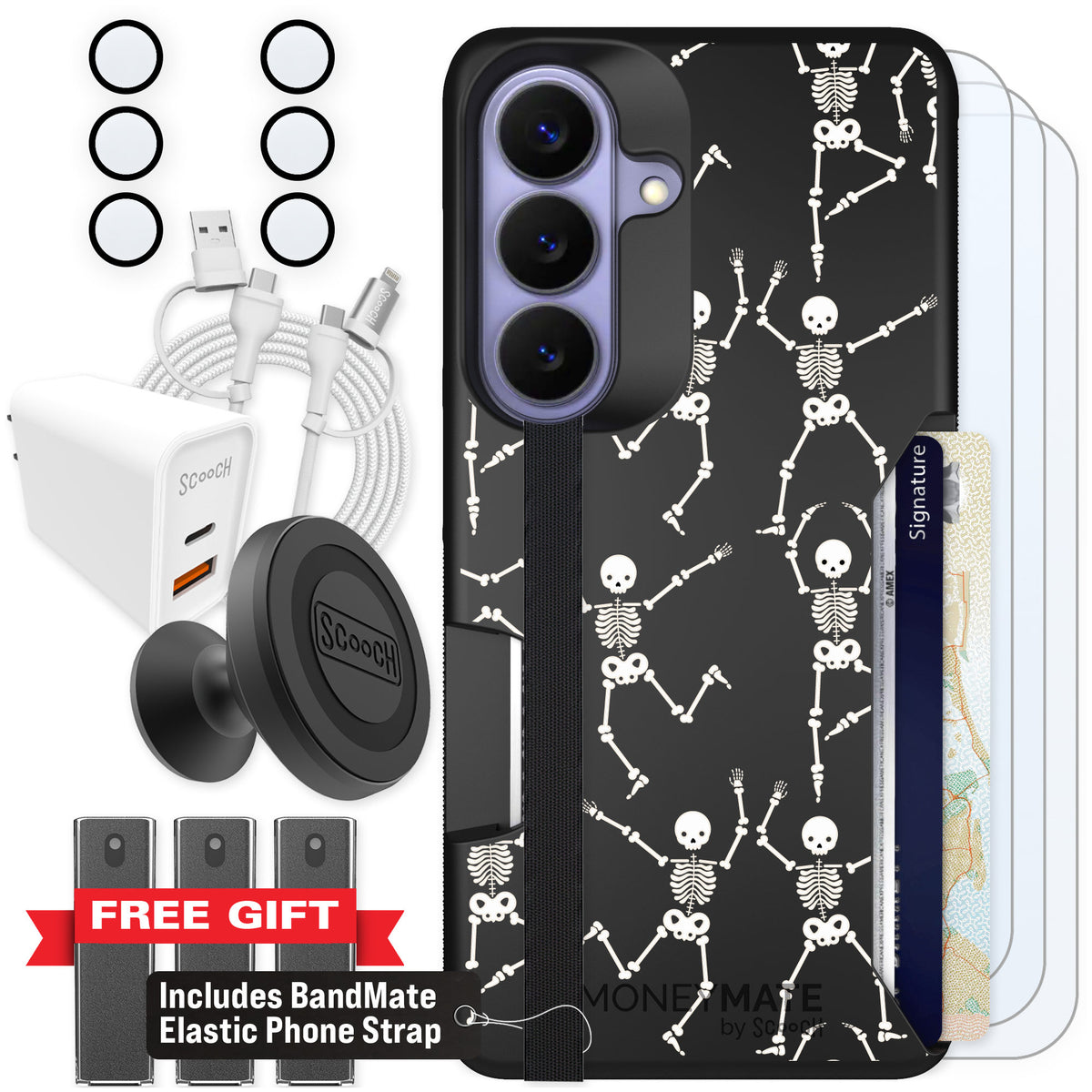 Scooch Moneymate Swinging Skeletons for Galaxy S26 β Ultimate Bundle