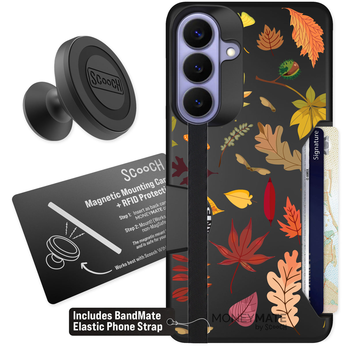 Scooch Moneymate Autumn Leaves for Galaxy S26+ — Starter Bundle
