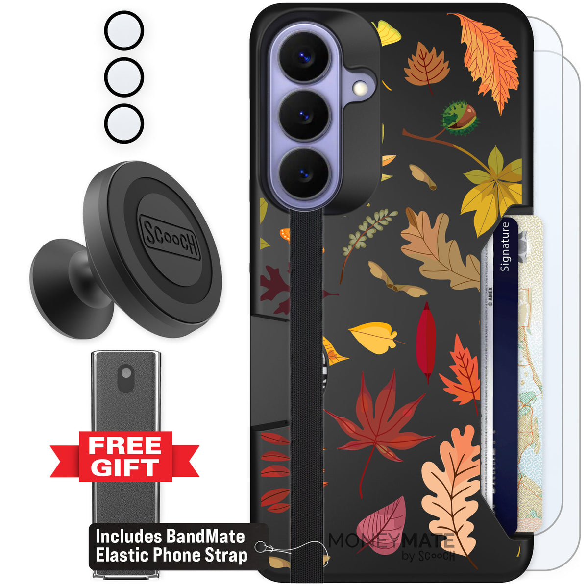 Scooch Moneymate Autumn Leaves for Galaxy S26+ — Defender Bundle